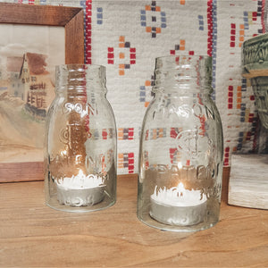 Mini Mason Candle Votive Holder - Cottage and Thistle