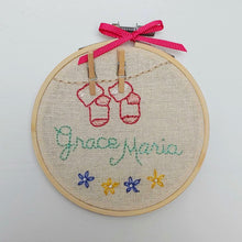 Load image into Gallery viewer, Baby Socks on the Line - Personalized Embroidery - Cottage and Thistle