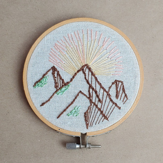 Mountain Sunrise - Embroidery - Cottage and Thistle