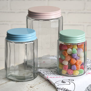 Glass Faceted Sweets Jars (Set/3) - Cottage and Thistle