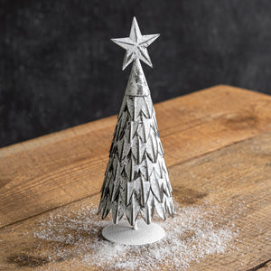 New Arrival! Metal Snowed Dusted Christmas Tree (Small) - Cottage and Thistle