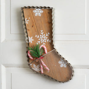 Cookie Cutter Inspired Vintage Christmas Stocking Basket - Cottage and Thistle